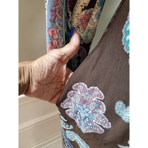 Honeyme Women's Brown Polyester Round Neck Long Sleeve Knee Length Dress Size S - Picture 6 of 10